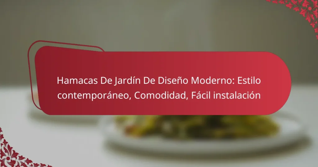 Hamacas De Jardín De Diseño Moderno: Estilo contemporáneo, Comodidad, Fácil instalación