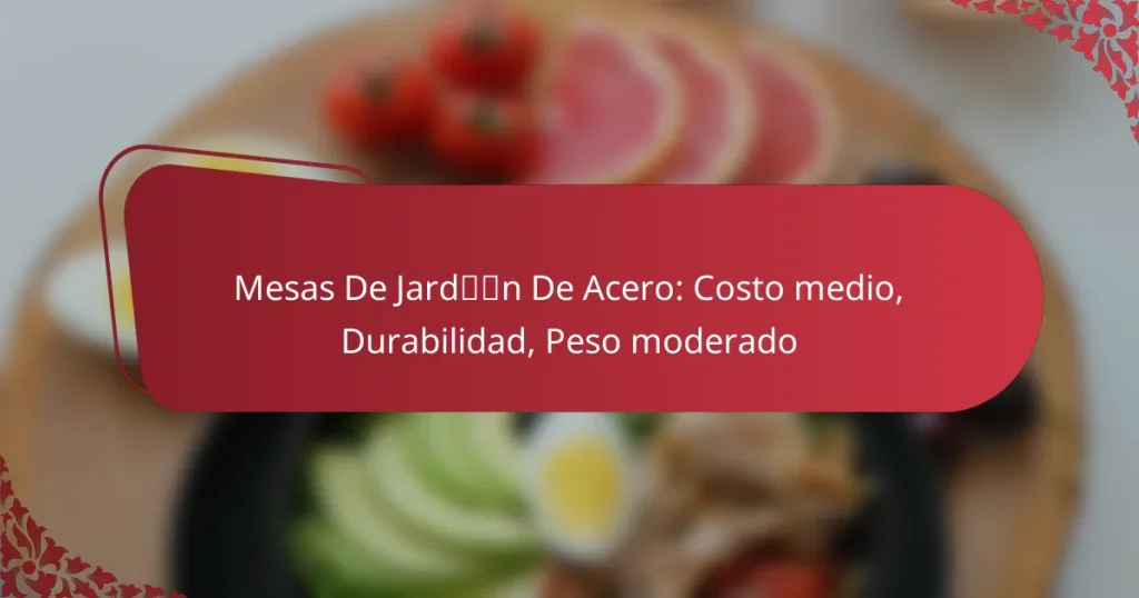 Mesas De Jardín De Acero: Costo medio, Durabilidad, Peso moderado